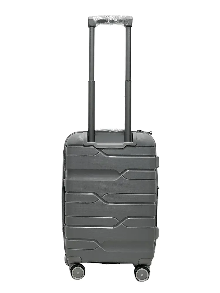 Валіза маленька S поліпропілен Milano bag 0306 56×35×24см 33л Срібна - фото 3
