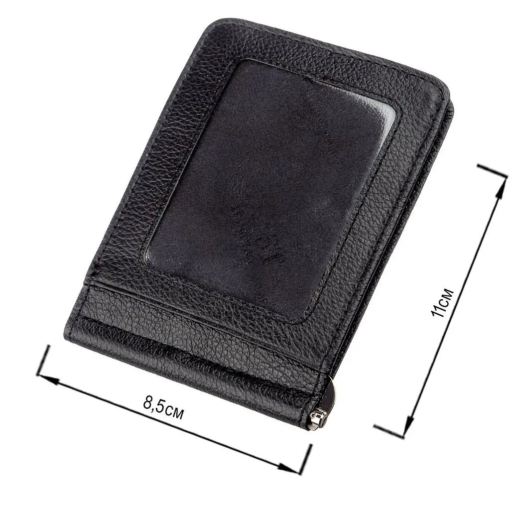Шкіряний чоловічий затискач на магніті ST Leather 18937 чорний - фото 7