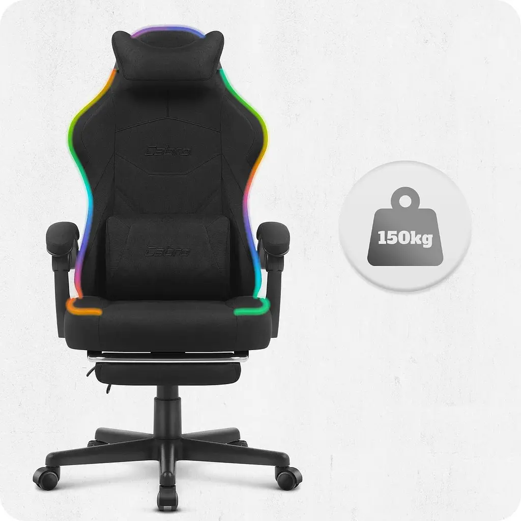 Кресло Cabro C502 LED Black ткань - фото 6