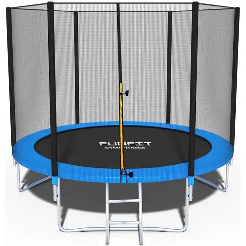 Батут Funfit 8ft (252см) синій з зовнішньою сіткою