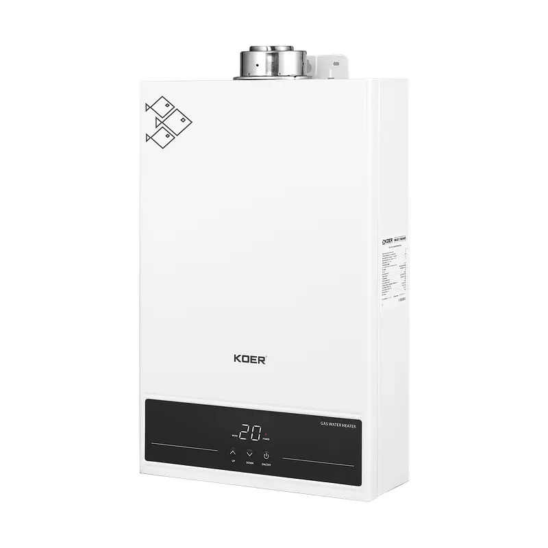 Газова колонка Koer Kwh.G0312 Turbo White турбована 12 л/хв, білий KR5557 - фото 3