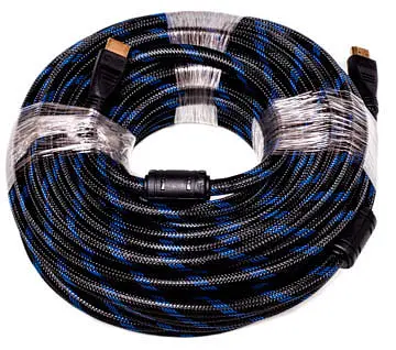 Відеo кабель PowerPlant Hdmi Hdmi 20 м позолочені конектори 1.4V Nylon Double ferrites - фото 3