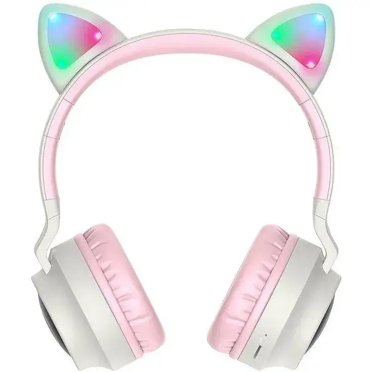 Навушники з мікрофоном Hoco W27 Cat Ear Grey - фото 2