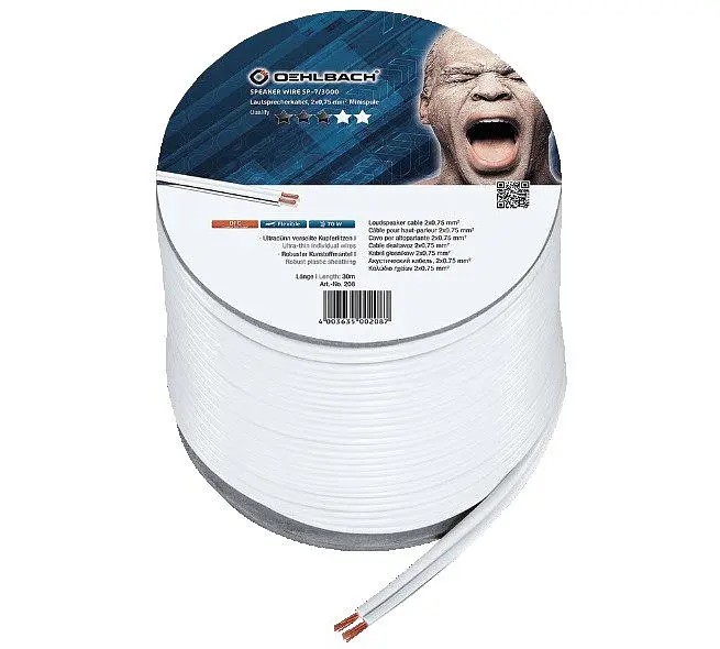 Акустический кабель 2х0,75 мм² Oehlbach Speaker Wire 7 White - фото 2