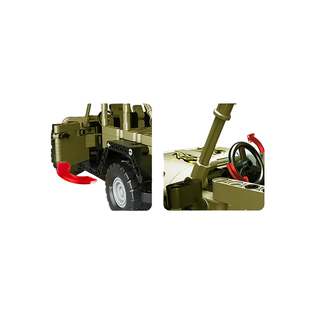 Конструктор детский внедорожника на дистанционном управлении 715 шт. - фото 3