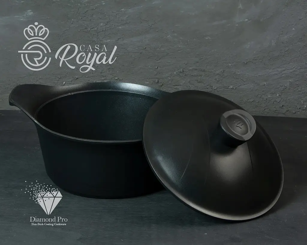 Каструля Casa Royal D-UKR 20400 "Gusto" 24см 4.5л Black - фото 2