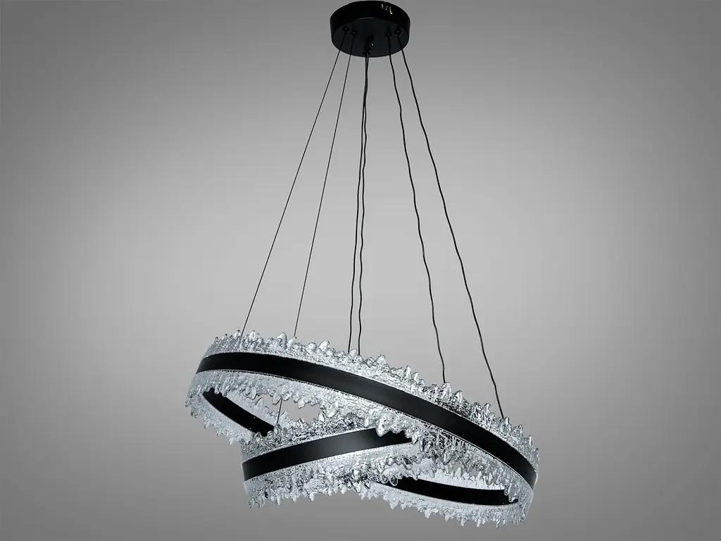 LED-люстра для вітальні Diasha D8751-600+400BK, чорна, 140W, 7700 lm - фото 5