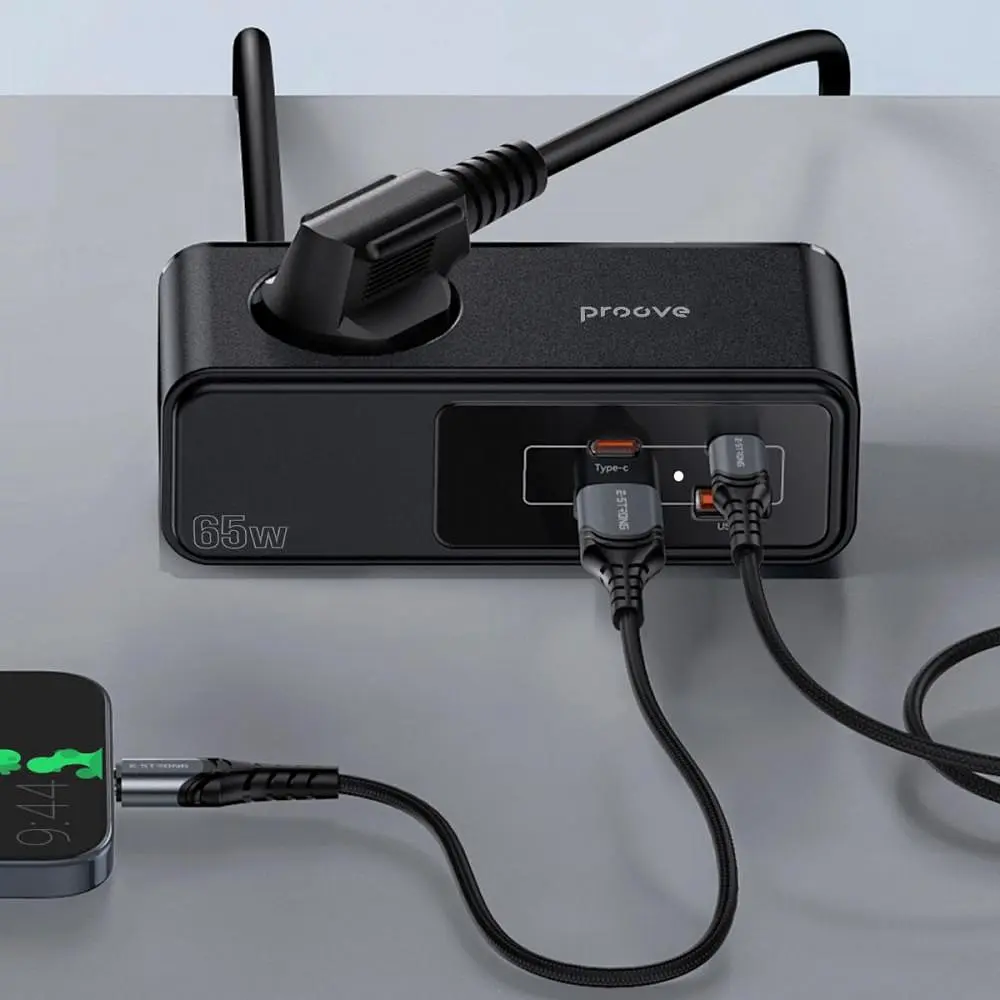 Мережевий фільтр Proove Homester Pro 65W (AC + 2xType-C + 2xUSB) 1.5m black (PSHP25002201) - фото 5