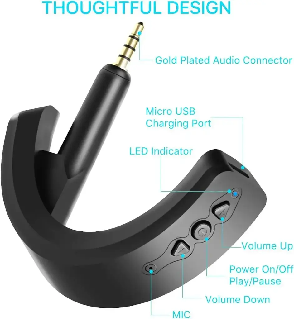 YOCOWOCO aptX Bluetooth 5.0 адаптер для Bose QuietComfort QC 15 - фото 3