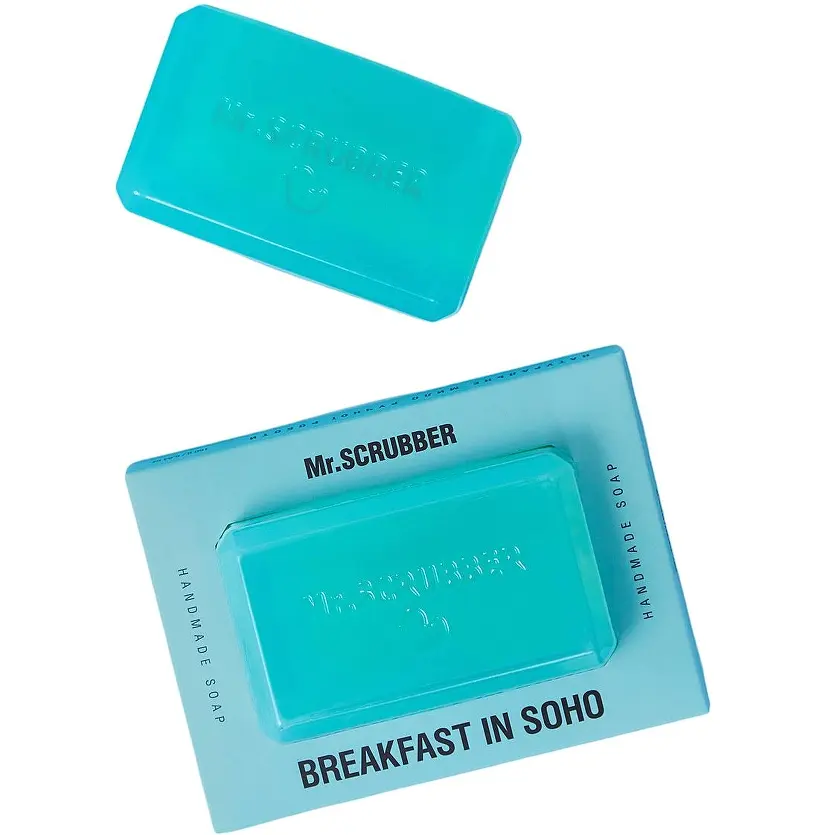 Натуральне мило ручної роботи Mr.Scrubber Breakfast in Soho 160 г зелене - фото 2