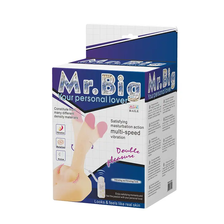 Вібратор Mr.Big Vibrating & Rotating Cock Flesh - фото 8