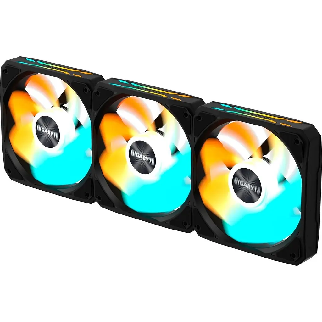 Комплект вентиляторів Gigabyte EZ CHAIN RVS FAN 120мм 3-Pack Black (GP-GBT EZRVSFAN1203) - фото 2