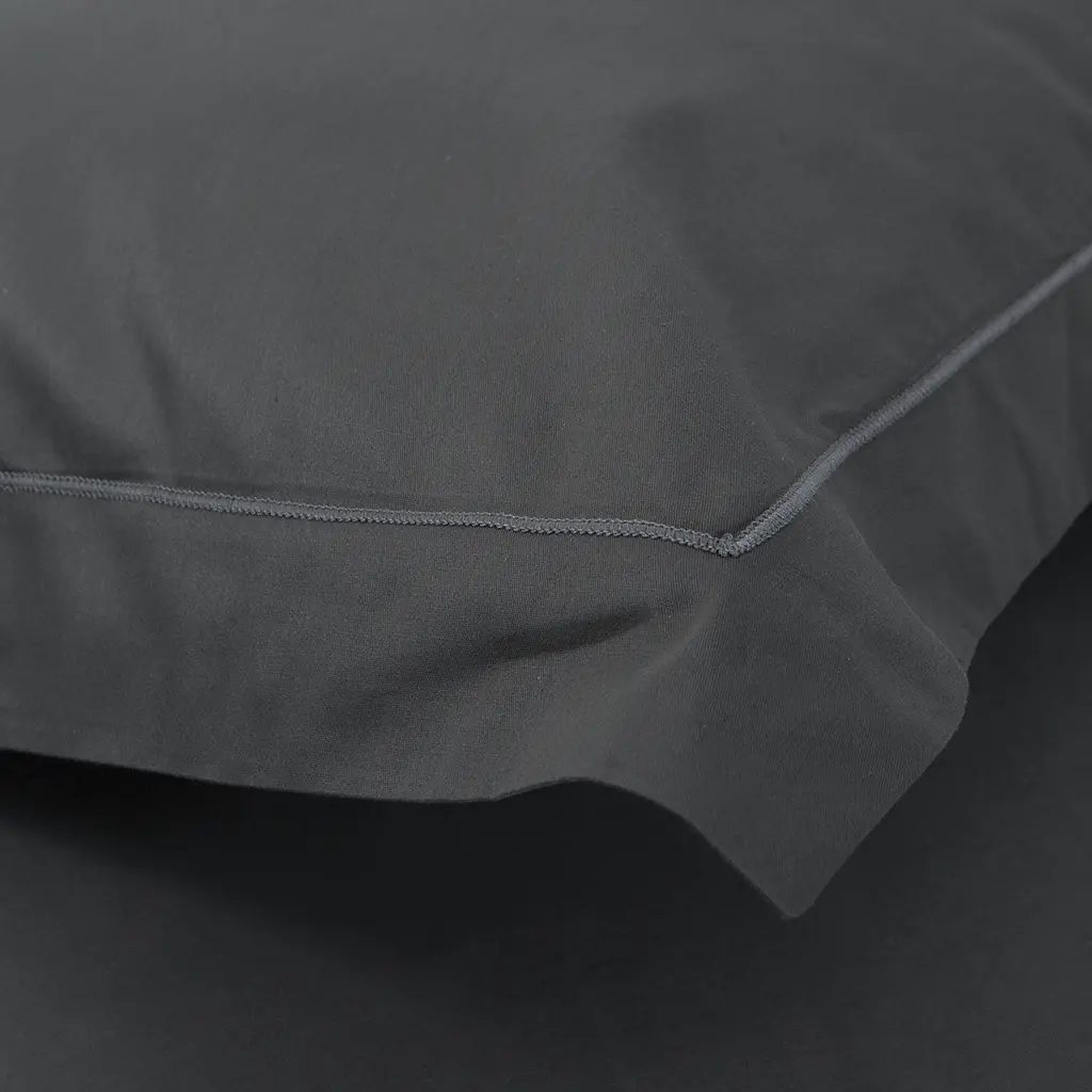 Наволочки сатин Lotus Home - Dakota Modern антрацит 50x70+5 (2 шт) - фото 2