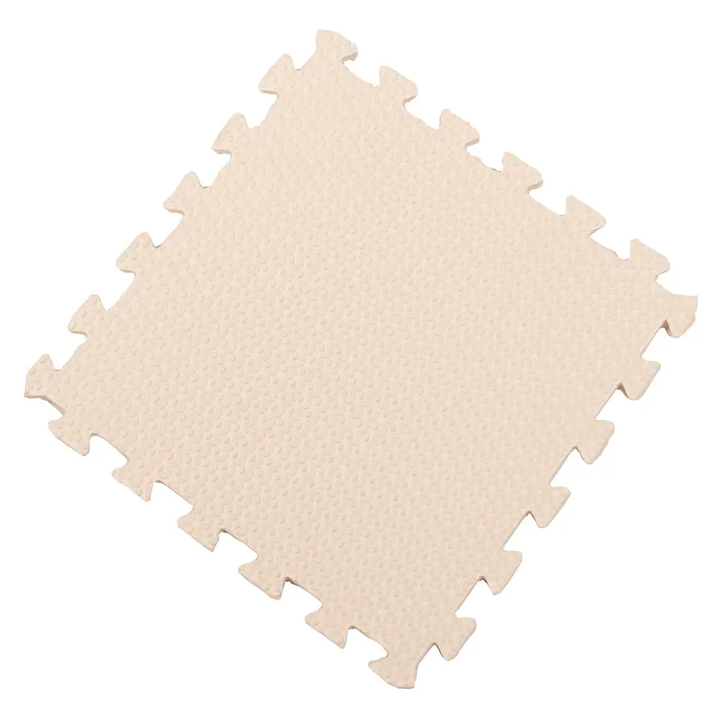 Килимок-пазл плюшевий Supretto 30×30 см 20 штук, бежевий, EVA, для дитячої кімнати - фото 9