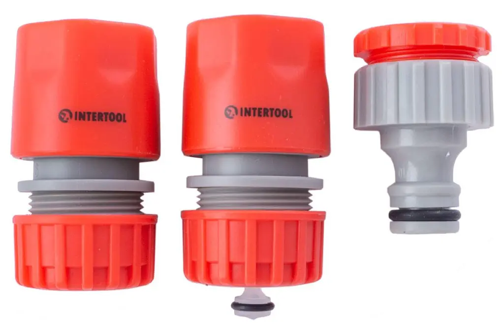 Пістолет розпилювач для поливу Intertool GE-0005 8 функцій хром x 1 адаптер x 2 конектора - фото 5