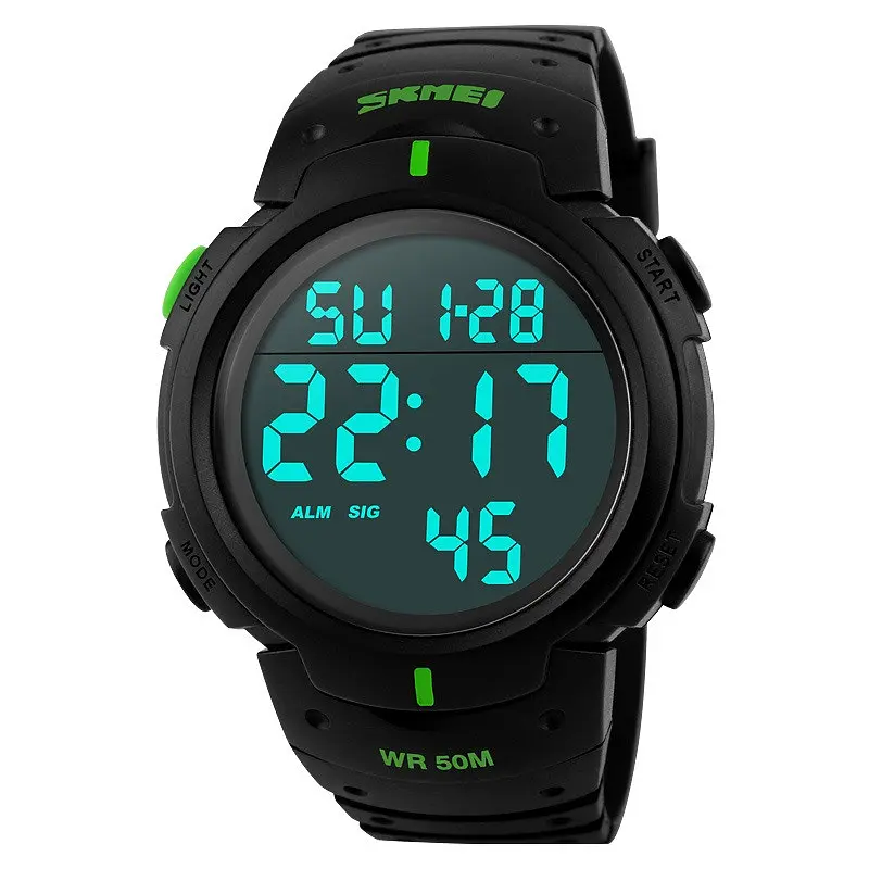 Наручний годинник чоловічий Skmei 1068 Green, 1068GN (12259) - фото 2