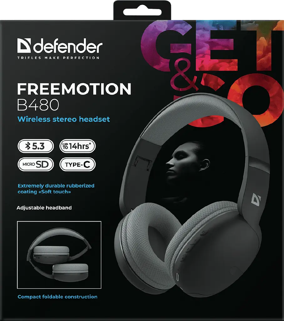 Гарнитура Defender FreeMotion B480 bluetooth чорний (63480) (7151837) - фото 9