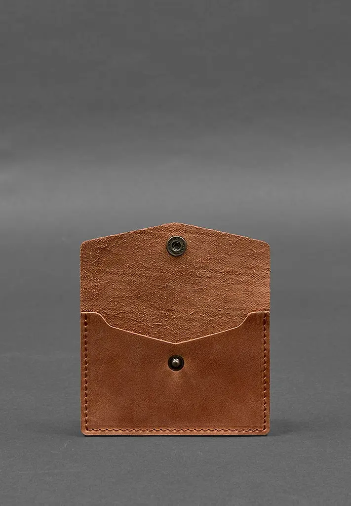 Кожаный кард-кейс 9.0 светло-коричневый Crazy Horse - фото 3