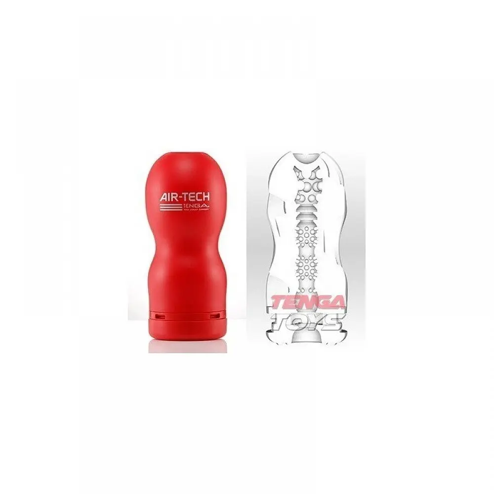 Мастурбатор Tenga Air-Tech Regular з аеростимуляцією і всмоктуючим ефектом, 15.5х6.9 (червоний) - фото 4