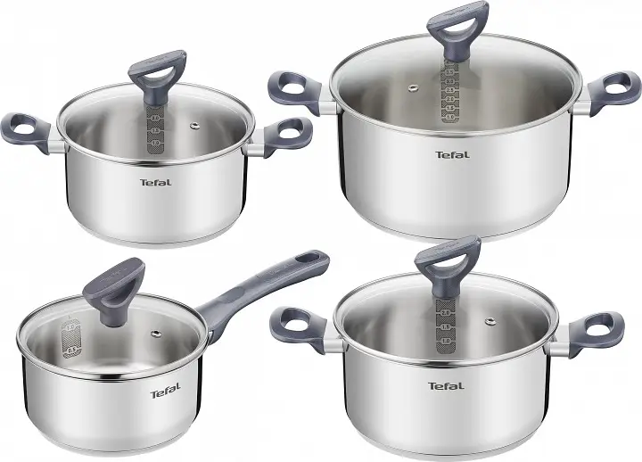 Набір посуду Daily Cook, 8предметів, нержавіюча сталь, бакеліт, скло Tefal kuh0016918 - фото 2
