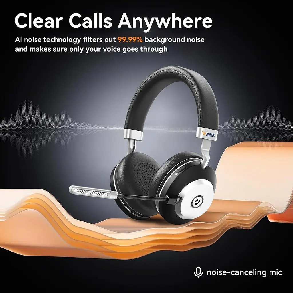Bluetooth гарнітура Wantek з мікрофоном та USB-адаптером для ПК - фото 6
