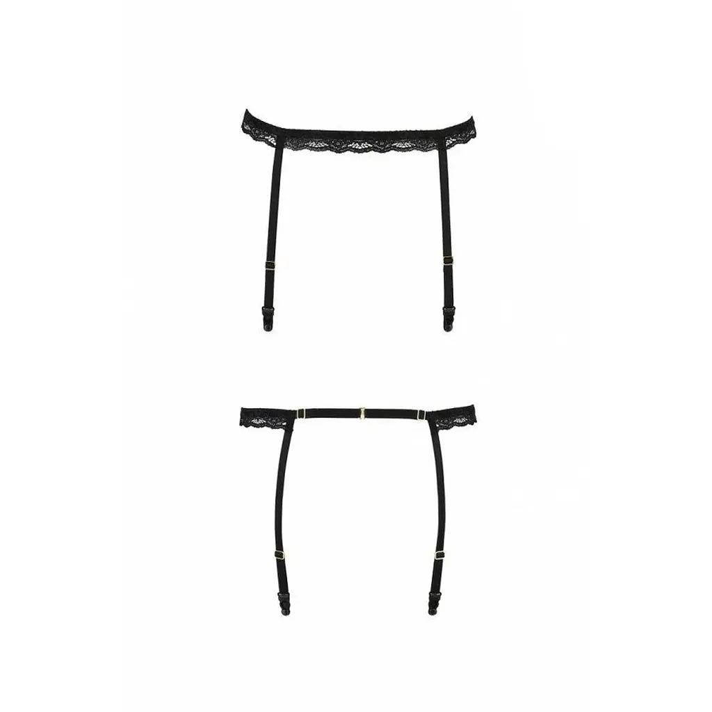 Пояс-стрепи для панчіх Passion Exclusive SHELLY GARTER BELT XXL/XXXL, black - фото 5