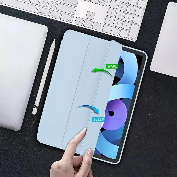 Чохол BeCover Tri Fold Soft TPU з кріпленням Apple Pencil для Apple iPad Air 11" M4 2026 Light Blue (715232) - фото 6