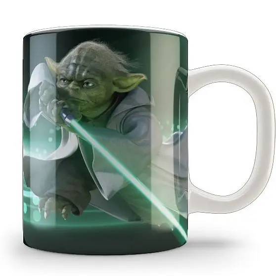Кружка GeekLand Star Wars Мастер Йода SW.002.86 330 мл белая - фото 2