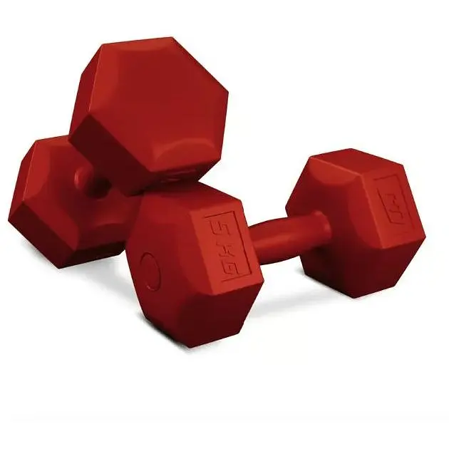 Гантели для фитнеса композитные Hop-Sport HS-C050DS 2х5 кг красные - фото 4