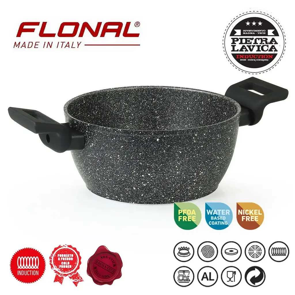 Кастрюля Flonal Pietra Lavica 2.4 л алюминиевая (PLIC22080) - фото 3