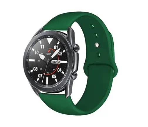 Ремінець BeWatch для Samsung Galaxy Watch 42/3 41мм/Active/Active 2 силіконовий 20 мм Зелений (1010306) - фото 2