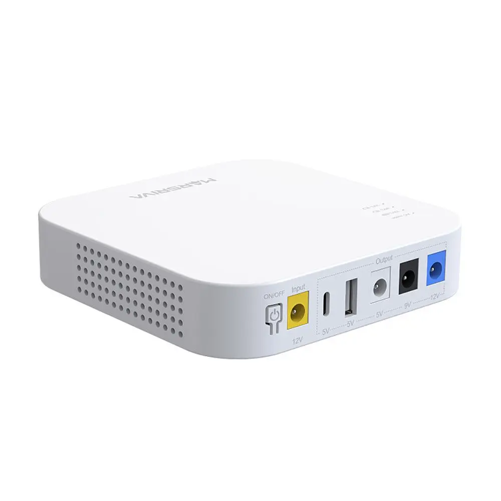ДБЖ (Mini UPS) для роутера MARSRIVA KP4 MAX 20000mAh (18W; Output DC 12/9/5V; USB-A; USB-C) white (KP4MAX) - фото 3