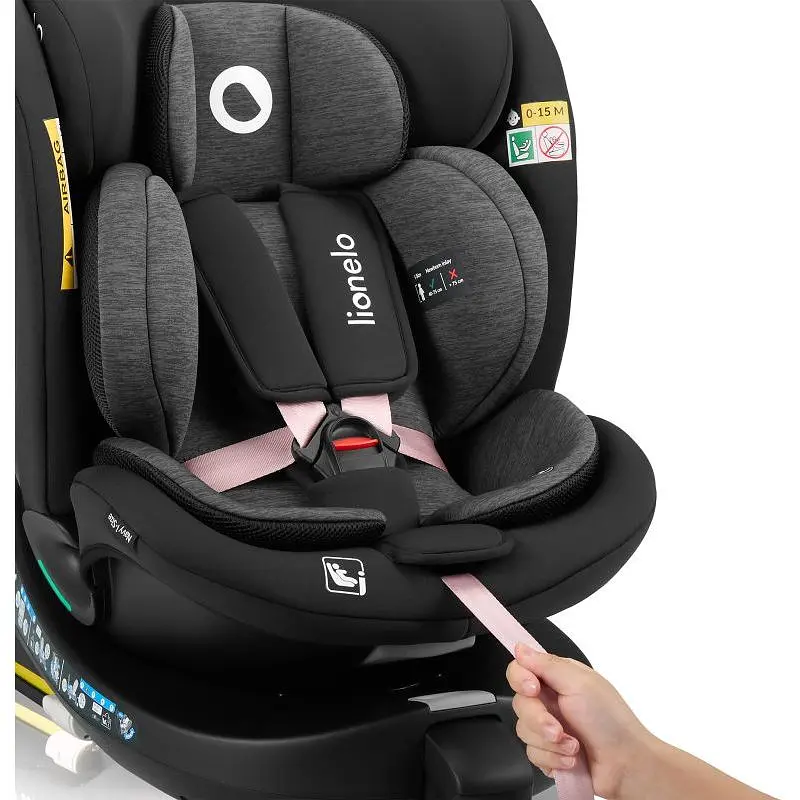 Автокрісло Lionelo Navy I-Size black pink (LO-NAVY I-SIZE BLACK PINK) - фото 11