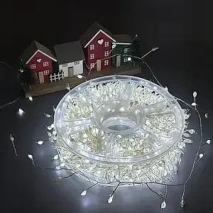 Светодиодная гирлянда LIGHT 100 м 400 LED Белый свет от сети 220В, с пультом ДУ  - фото 4