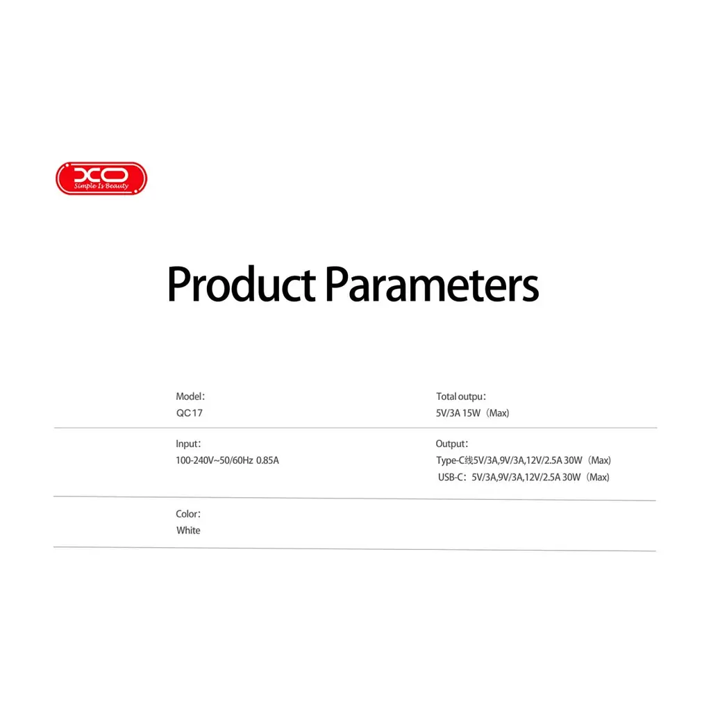 Зарядний пристрій XO 1xUSB-C PD30W GaN + cable USB-C to USB-C (XO-QC17) - фото 8