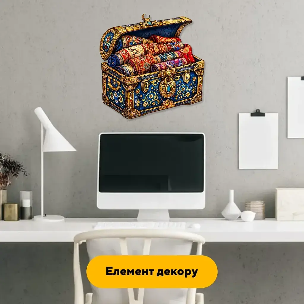 Дерев'яний фігурний пазл puzzlean Килимковий Скарб, А3, Дерев'яна коробка 200 елементів - фото 5