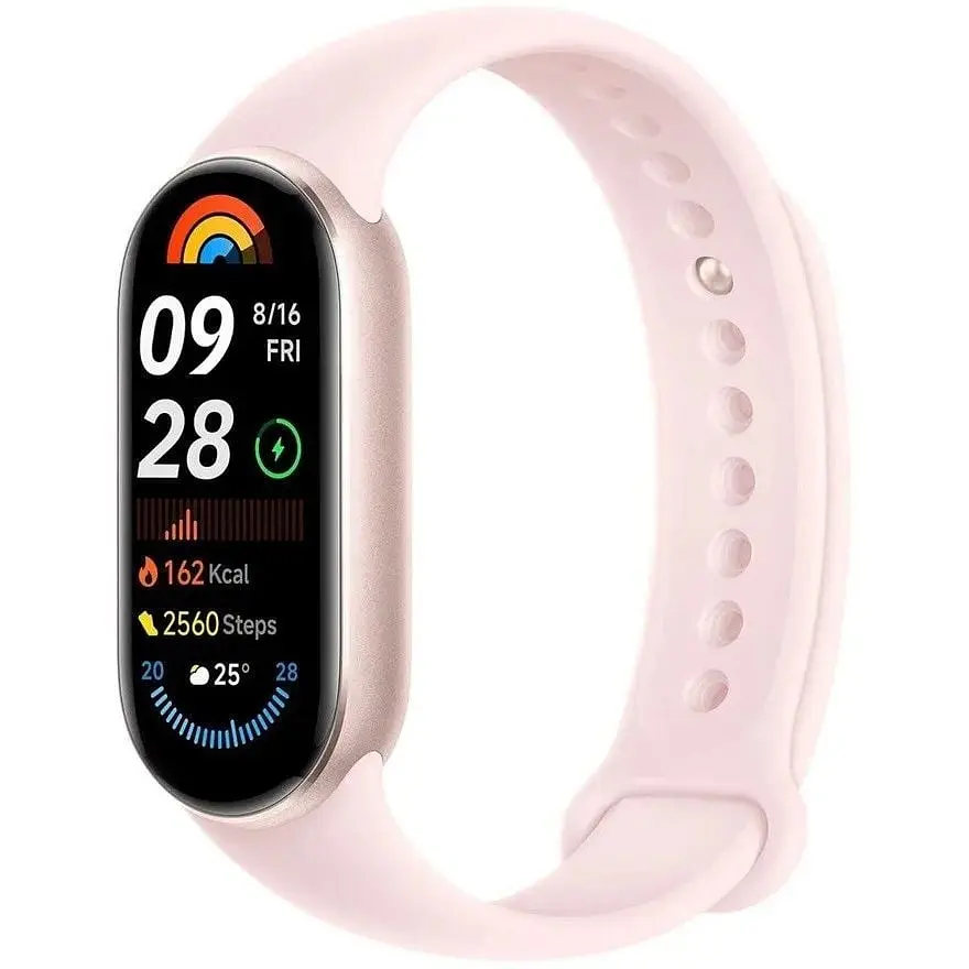 Фитнес-браслет Xiaomi Smart Band 9 Mystic Rose + металлический ремешок Type C Silver - фото 2