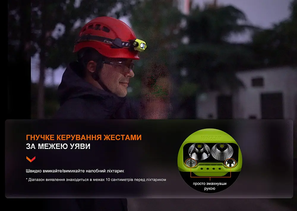 Фонарь налобный Fenix WH23R с бесконтактным датчиком - фото 8