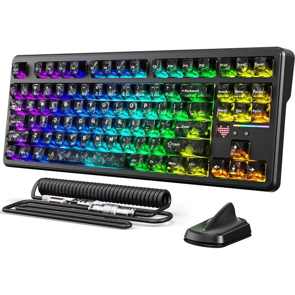 Клавіатура Attack Shark X87 Ultra RGB Meg Shark Switches Wireless Forged Carbon (AS-6979033730243-FC) [176651] - фото 2