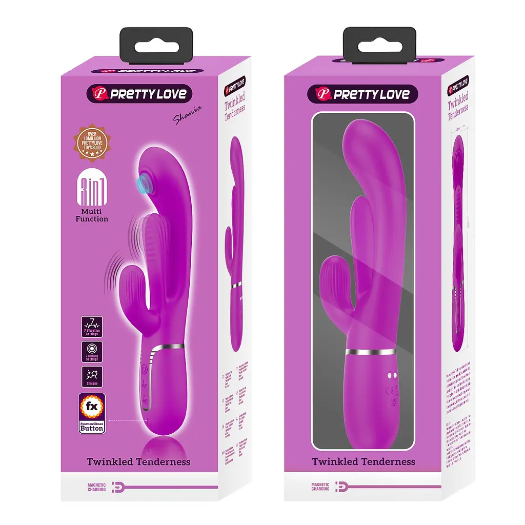 Вібратор PRETTY LOVE Shonia Purple, Twinkled Tenderness, 7 thumping functions 7 vibration functions PRETTY LOVE BW-500041 100621 - фото 8