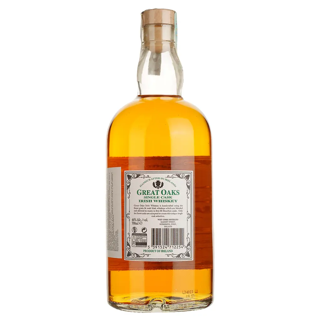 Виски Great Oaks Single Cask Irish Whiskey 46% 0.7 л - фото 2