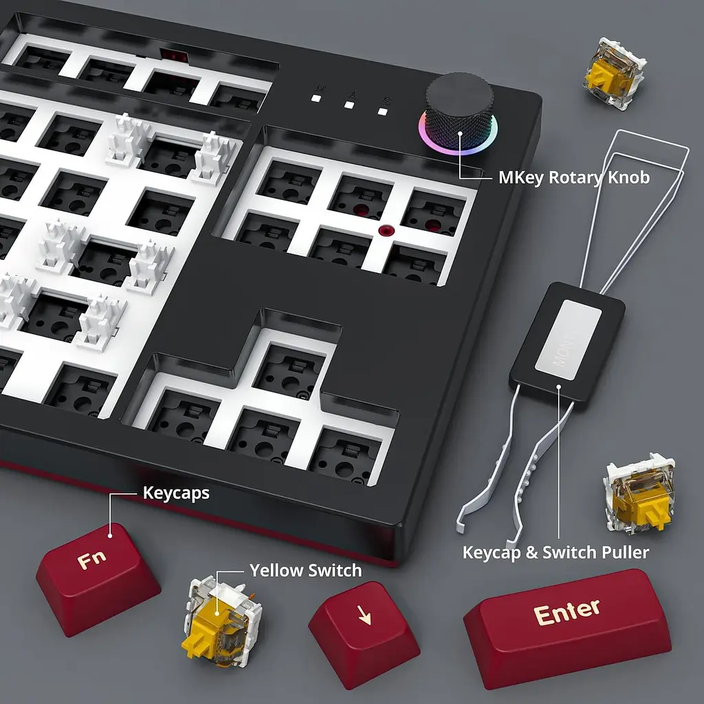 Клавіатура MONTECH MKey TKL Brown Switch Darkness (MK87DB) - фото 8