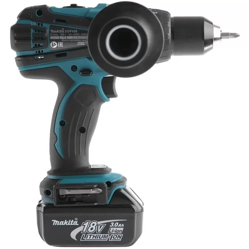 Шурупокрут-дриль з боковим руків'ям акумуляторний Makita DDF458Z (91 Нм, 1.5-13 мм, LXT, без акумуляторів та зарядного пристрою) - фото 4