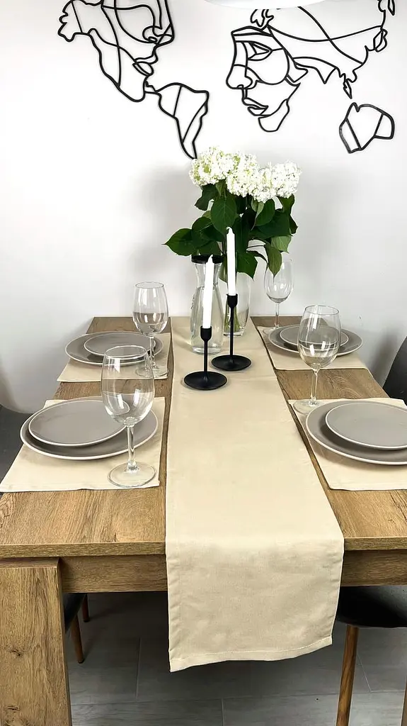 Комплект Дорожка водоотталкивающая Бежевый однотонный 200х40 см 4 шт. - фото 3