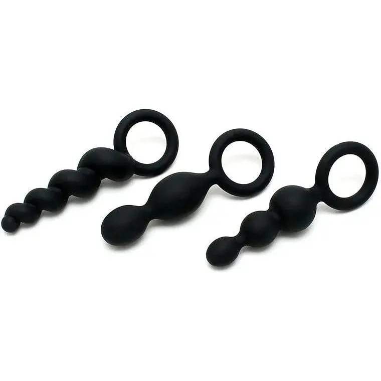 Набор анальных игрушек Satisfyer Plug Black (set of 3) - Booty Call - фото 2