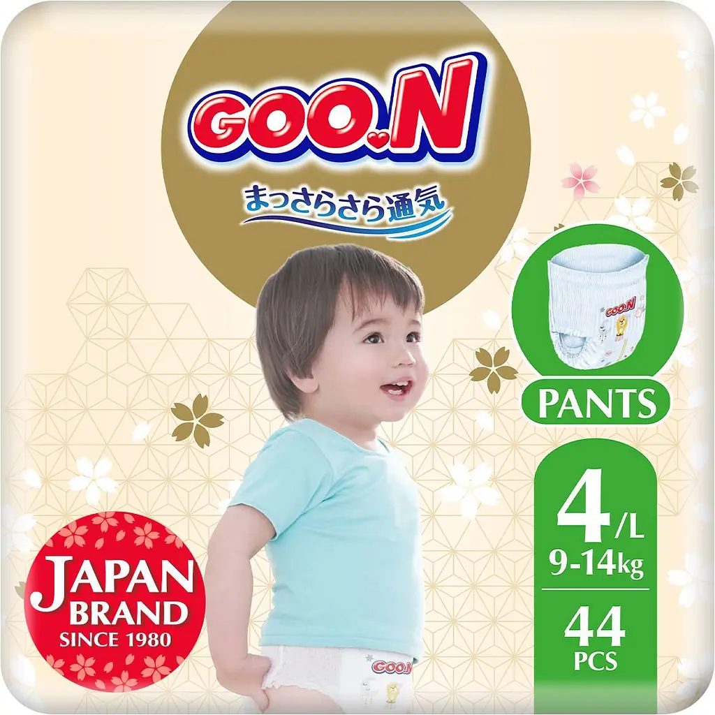 Упаковка трусиков-подгузников для детей Goo.N Premium Soft 4 L (9-14 кг) унисекс 88 шт. (44 шт. х 2 шт.) - фото 2