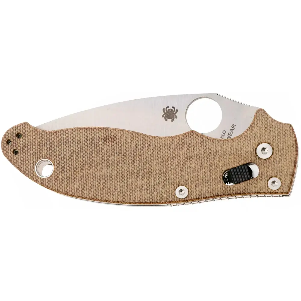 Ніж Spyderco Manix 2 CPM Cru-Wear Micarta Brown - фото 3