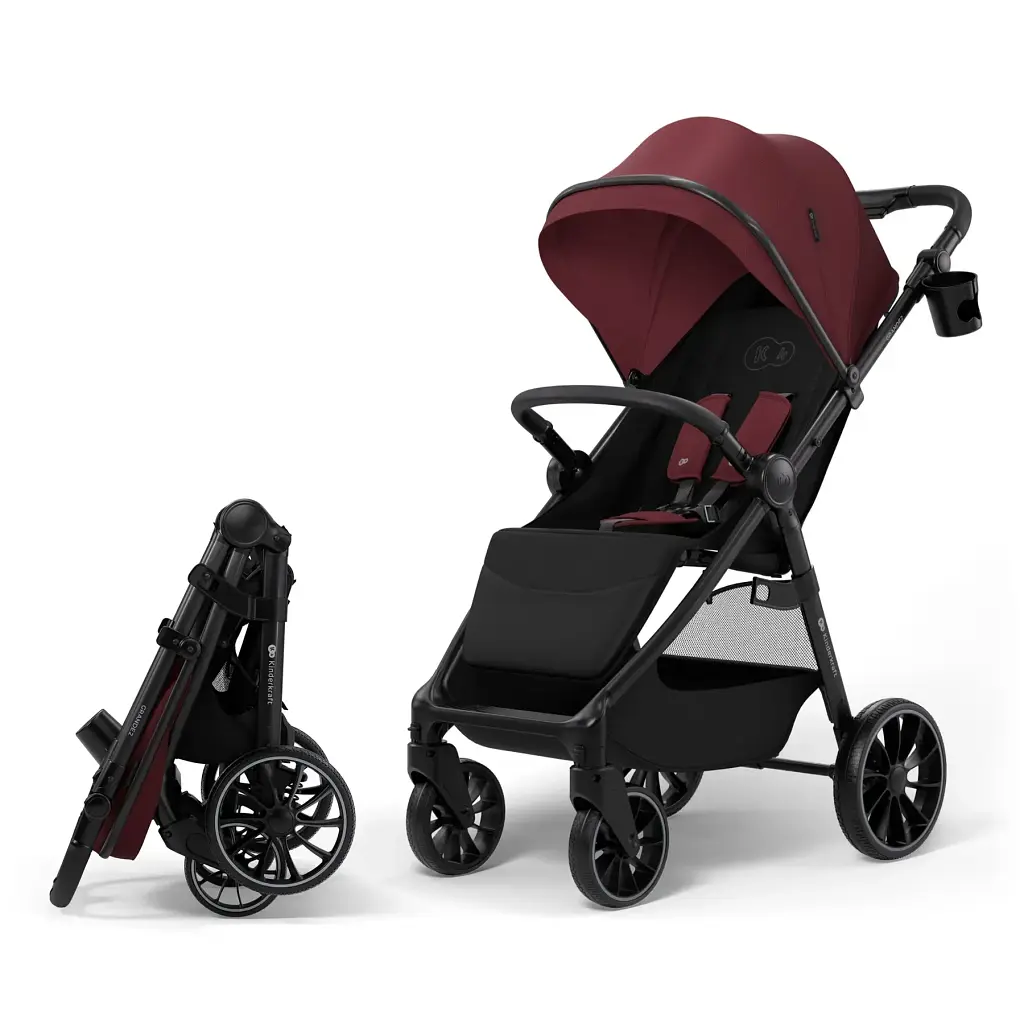 Прогулянкова коляска Kinderkraft Grande 2 Burgundy (KSGRAN02BRG0000)