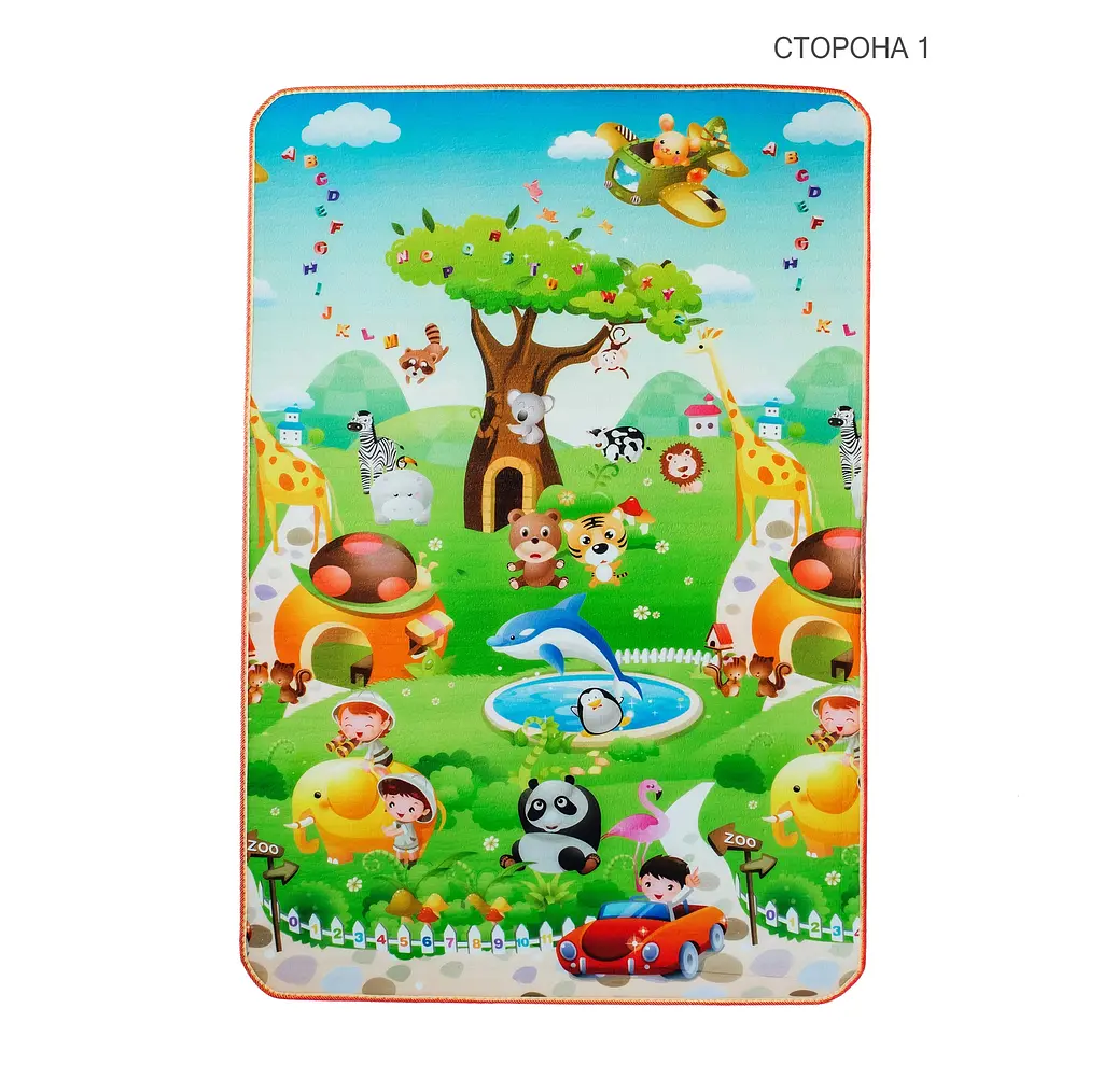 Детский двусторонний коврик Limpopo Зоополис и Подводный мир, 120х180 см (LP015-120) - фото 3