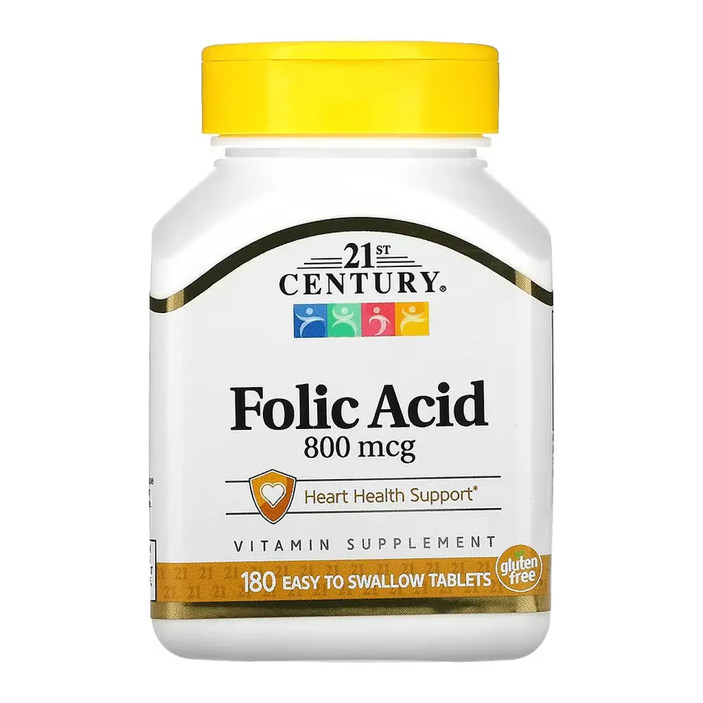 Фолієва кислота, Folic Acid 800 мкг - 180 таблеток